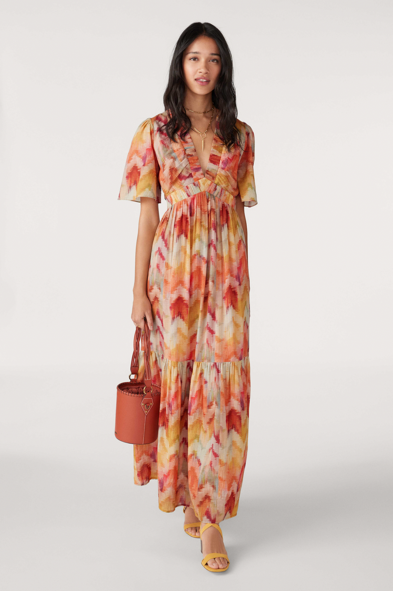 Axana Dress in Ocre - size medium