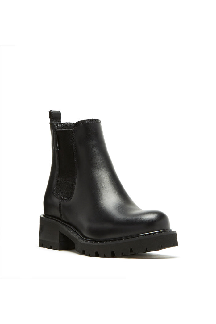 Colin Leather Bootie in Black