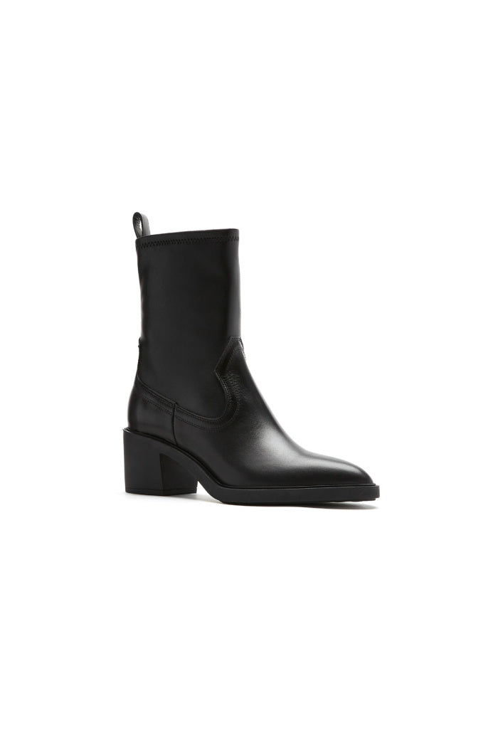 Parks Leather Bootie in Black
