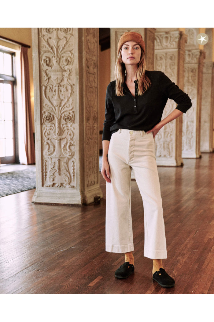 The Slim Recycled Rib Henley. Night