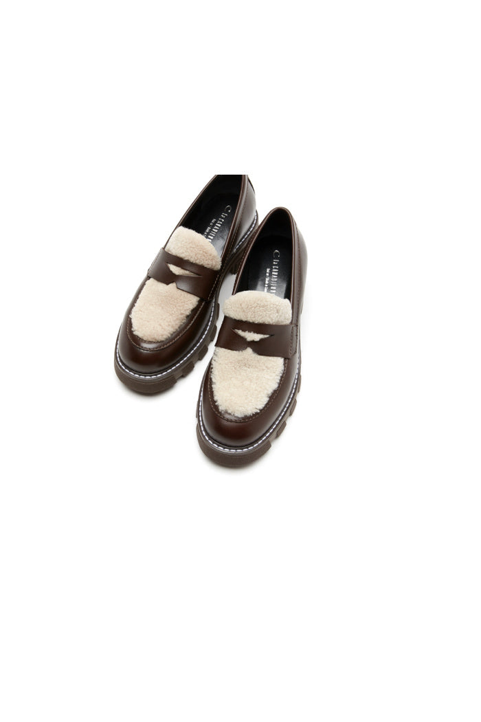 David Leather Loafer in Brown