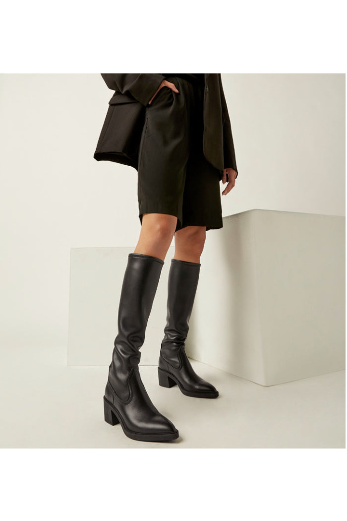 Paton Leather Boot in Black