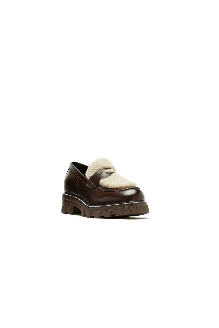 David Leather Loafer in Brown
