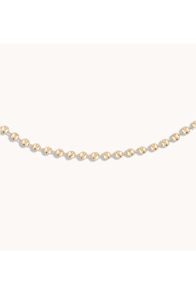 3MM Gold Ball Chain Necklace in Gold - 16"