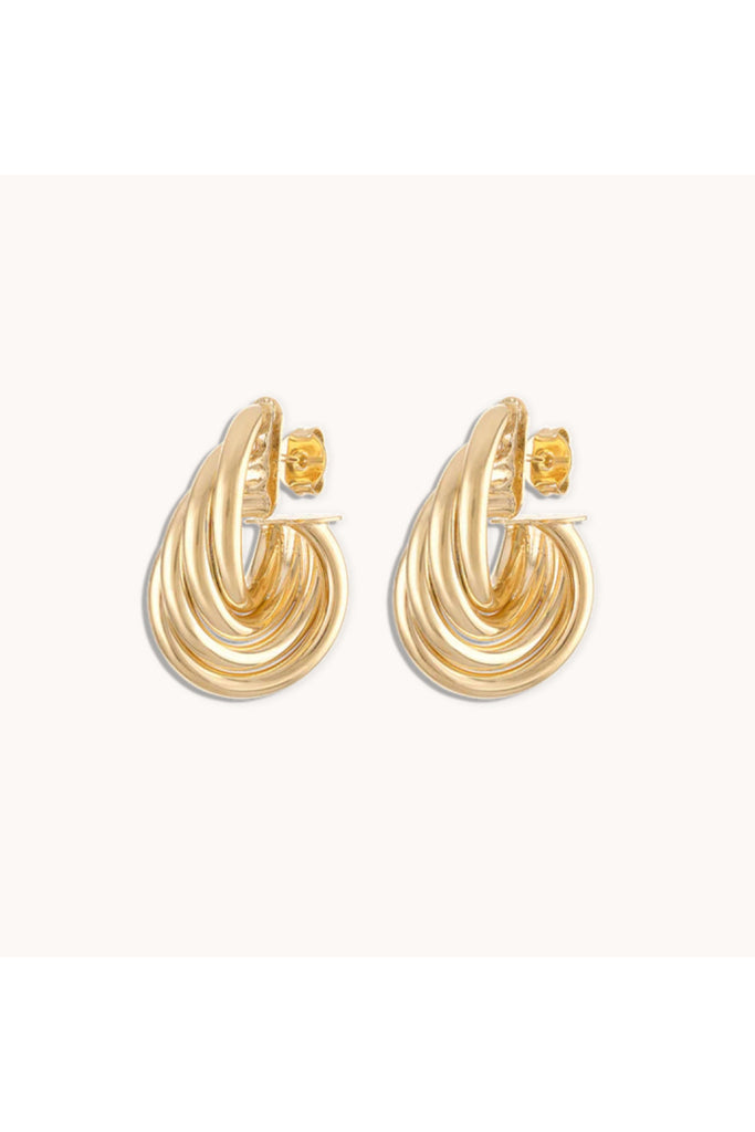 Twist Earrings in Gold