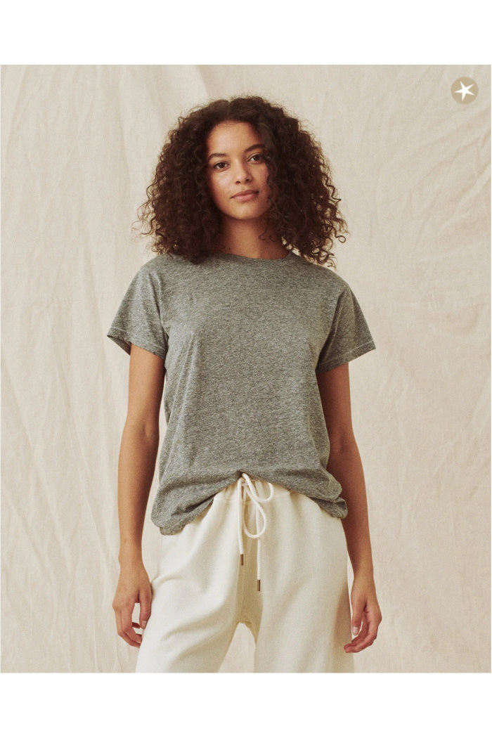 The Slim Tee. Heather Grey