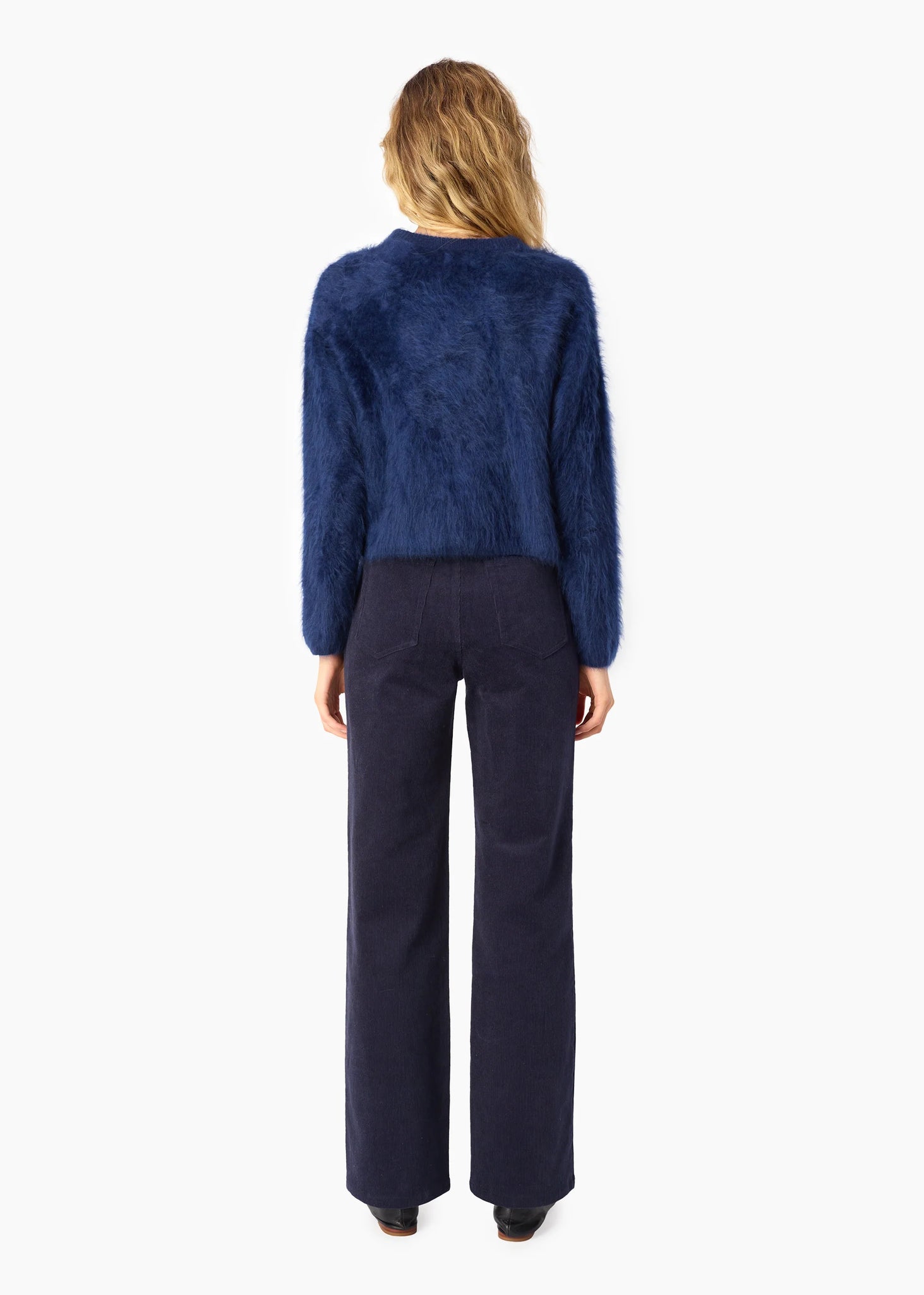 Niall Cashmere Sweater in Navy