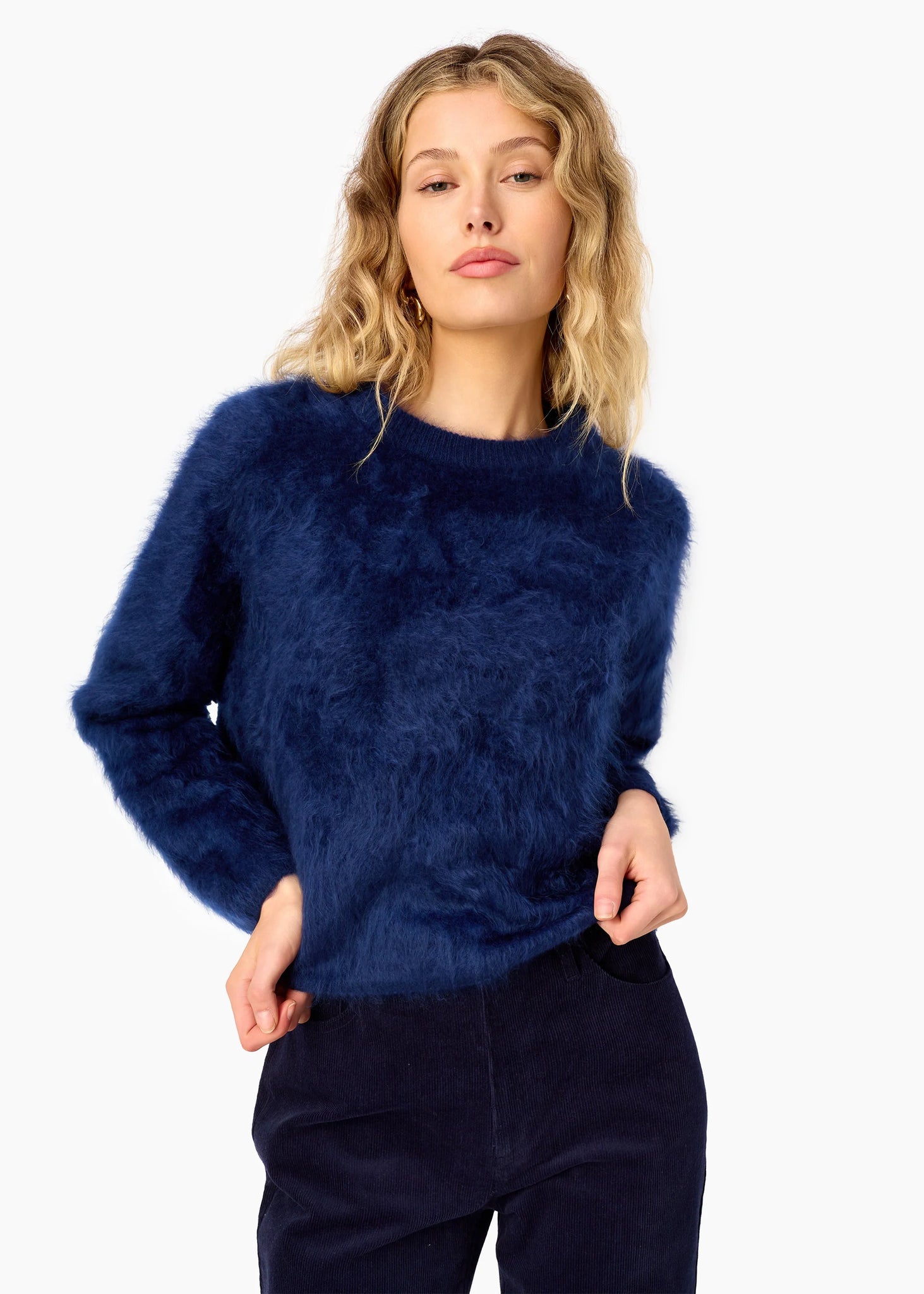 Niall Cashmere Sweater in Navy