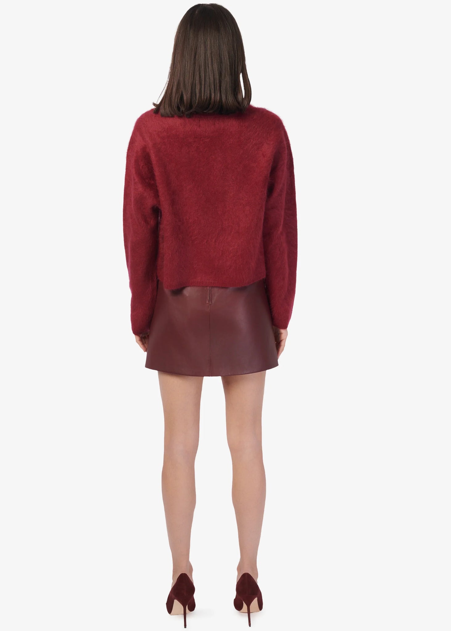 Niall Cashmere Sweater in Syrah