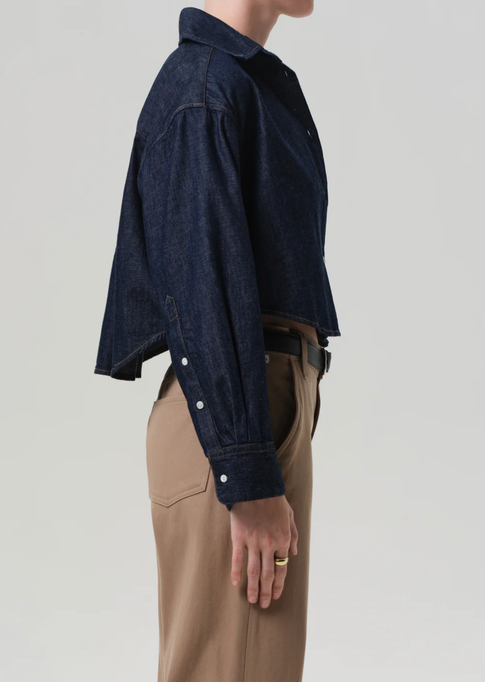 Ana Cropped Shirt in Piave