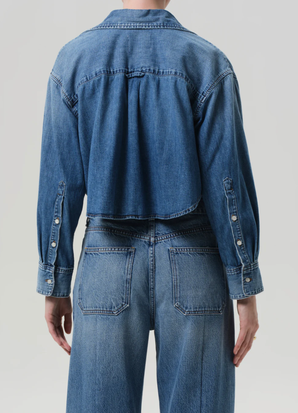 Ana Cropped Shirt in Somerset