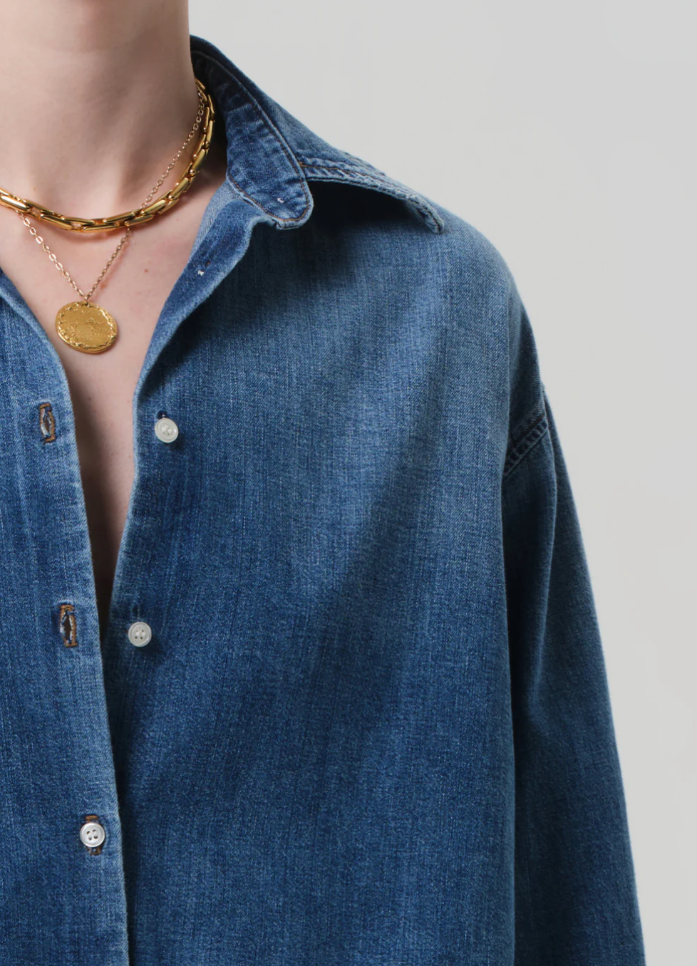 Ana Cropped Shirt in Somerset