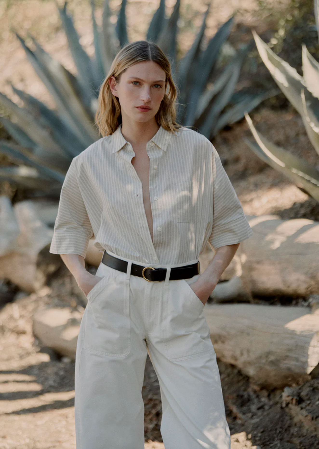 Claire Origami Shirt in Ciro Stripe
