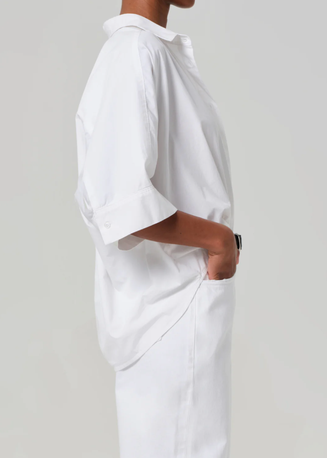 Claire Origami Shirt in Optic White