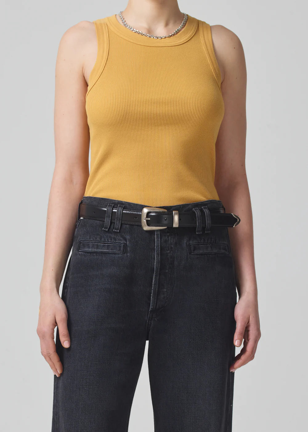 Isabel Rib Tank in Marigold