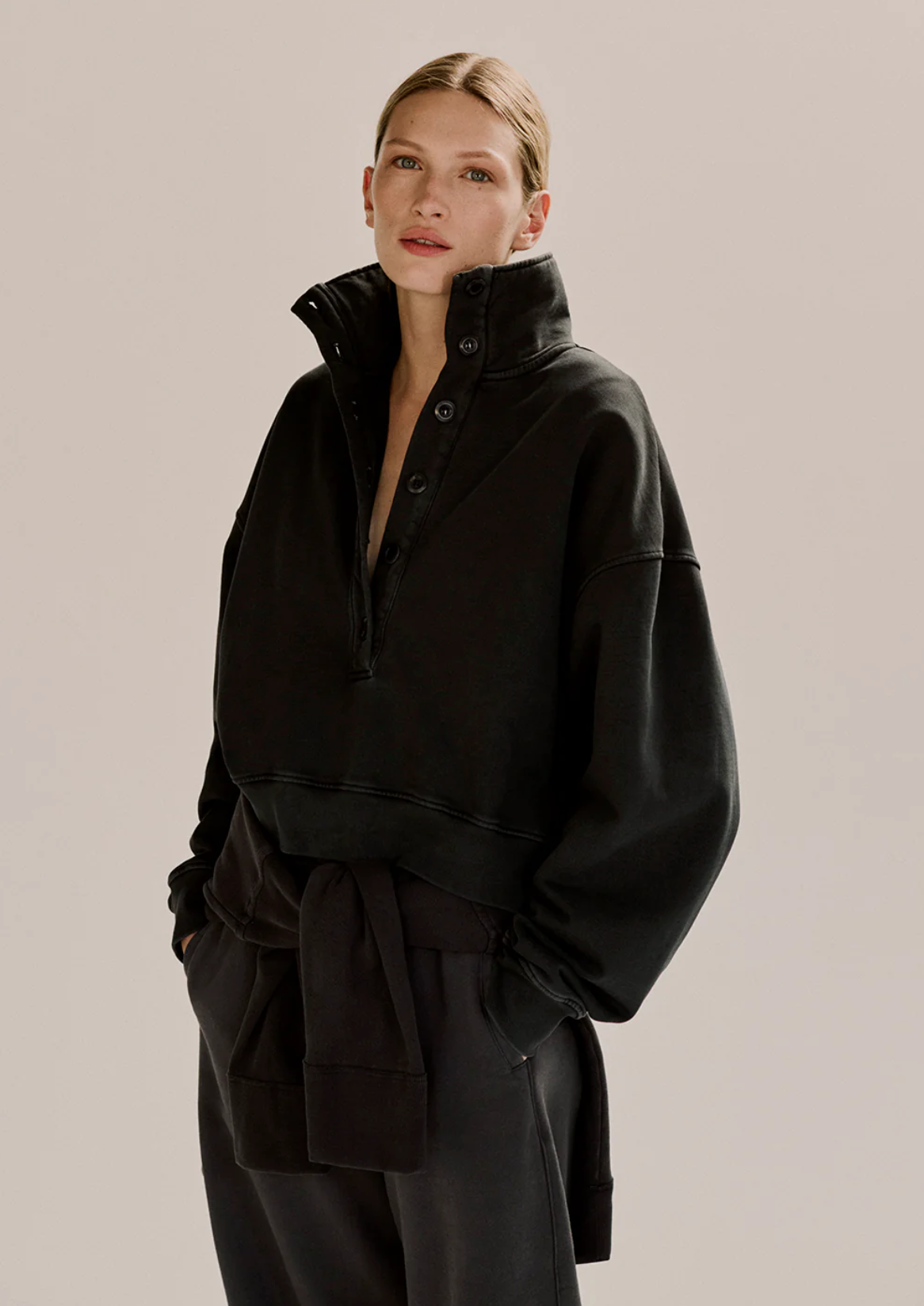 Mirelle Funnel Neck in Charcoal