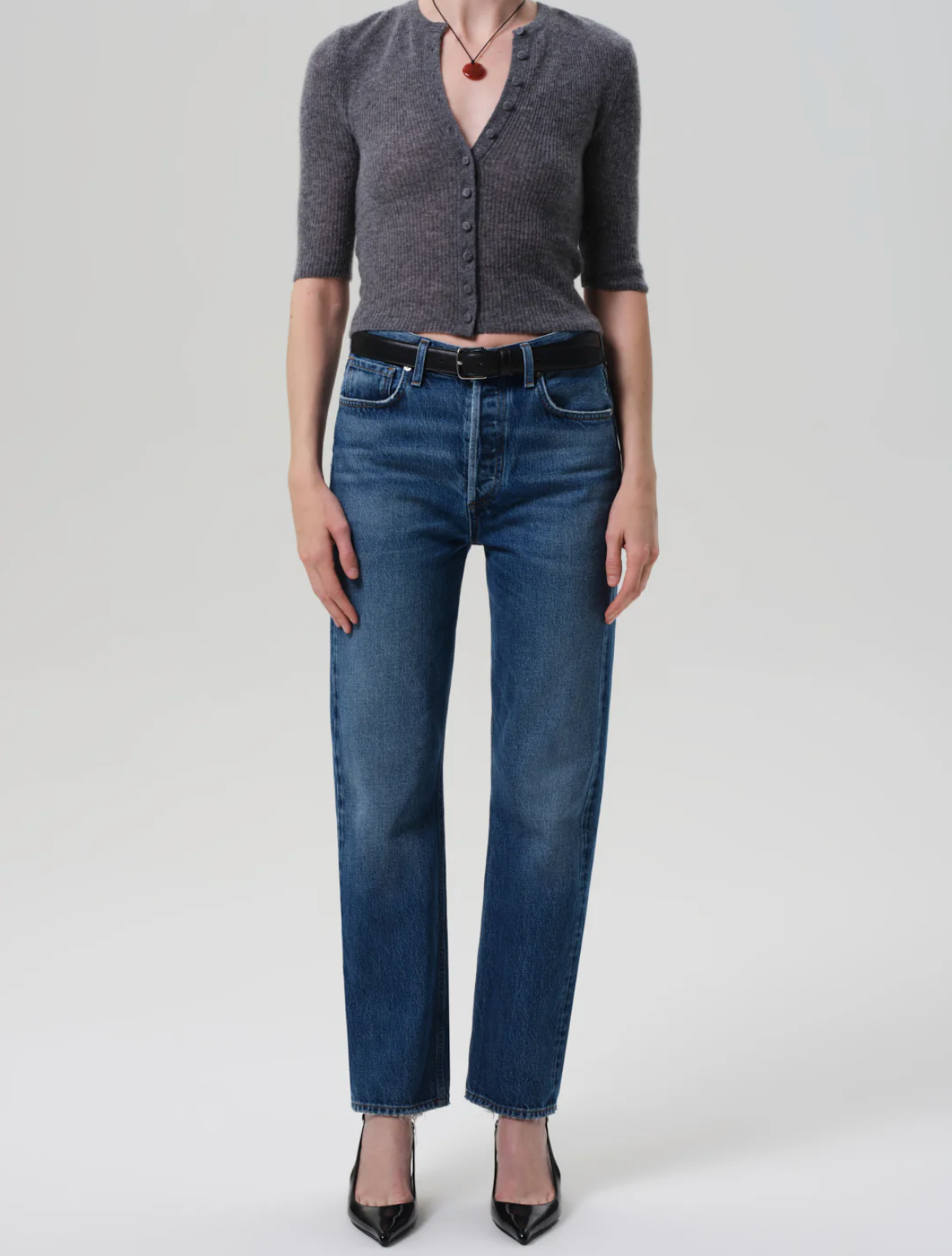 Tabitha Cardigan in Charcoal Heather
