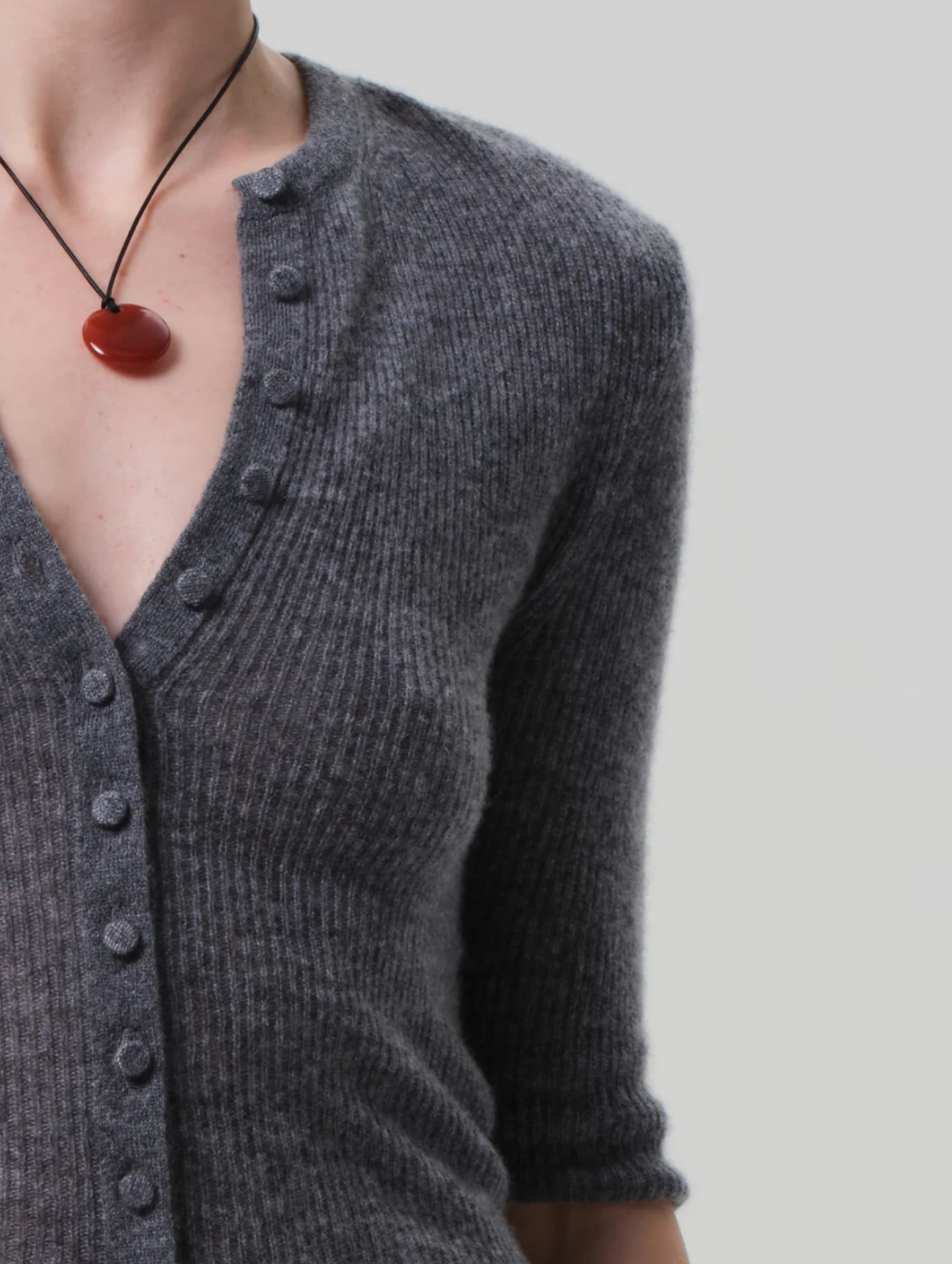 Tabitha Cardigan in Charcoal Heather