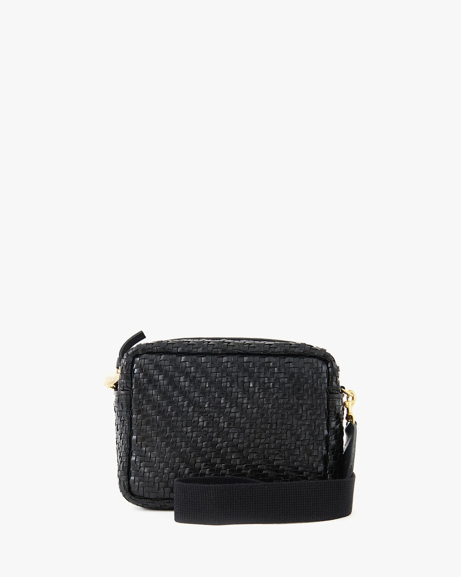 Midi Sac in Black Woven Zig-Zag