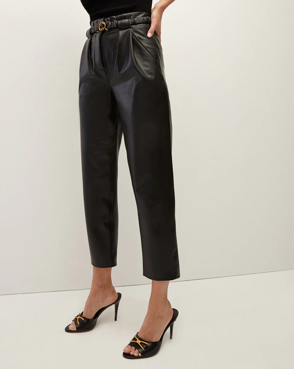 Coolidge Vegan Leather Pant in Black