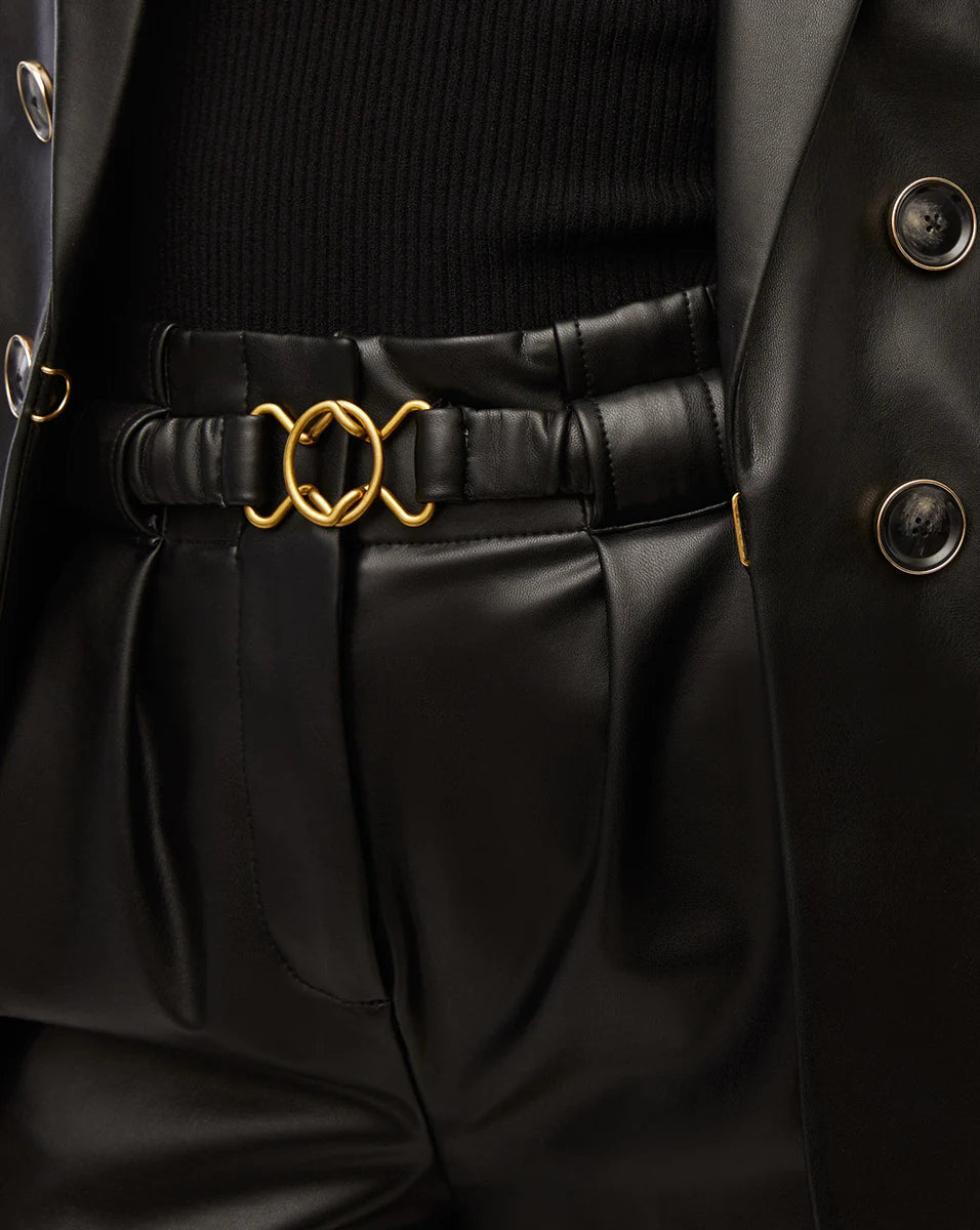 Coolidge Vegan Leather Pant in Black