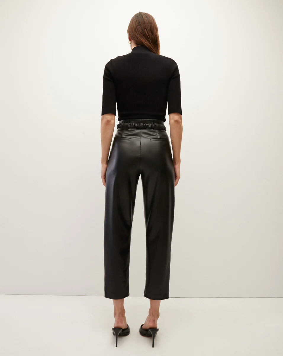 Coolidge Vegan Leather Pant in Black