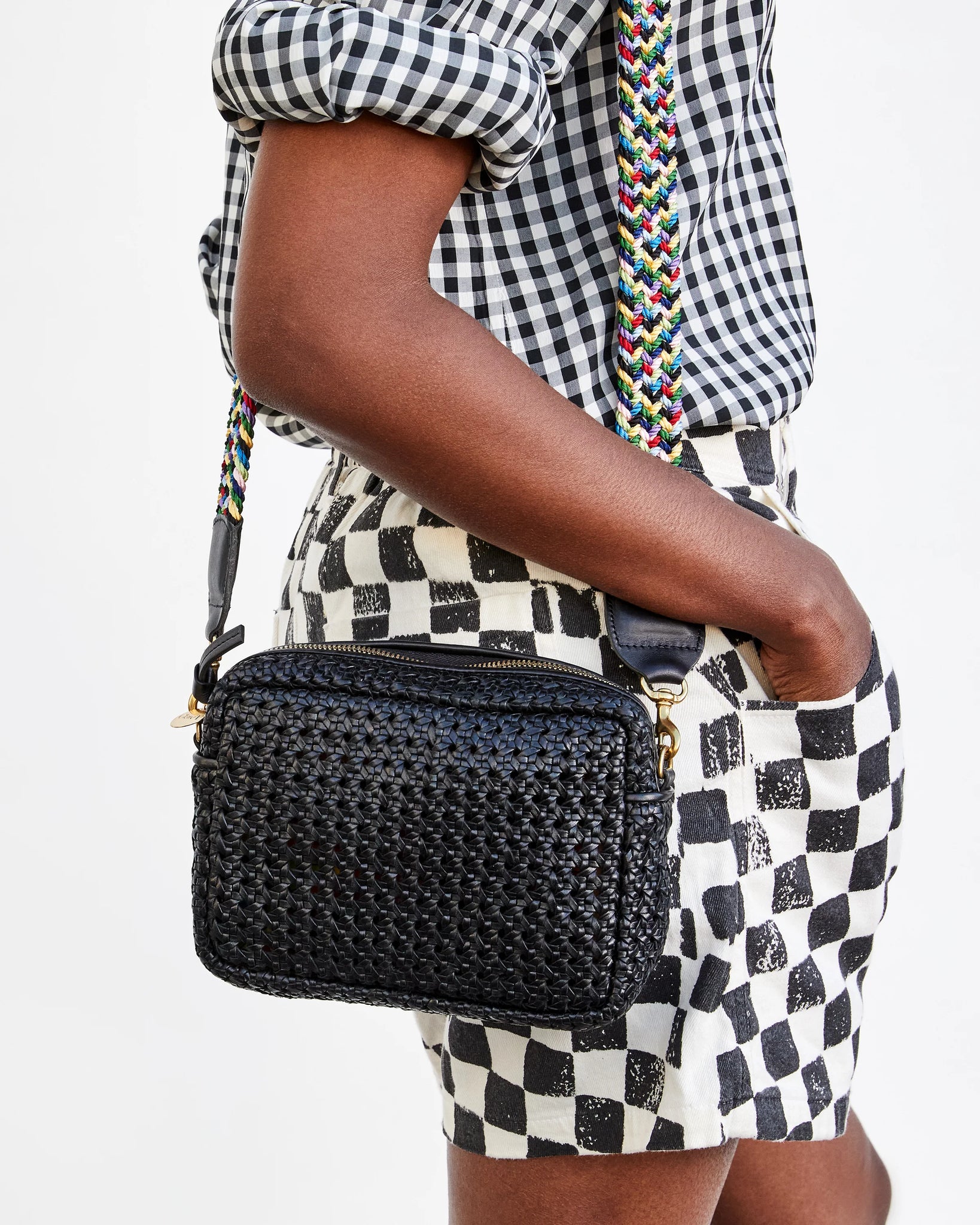 Multi Webbing Crossbody Strap in Multi Color