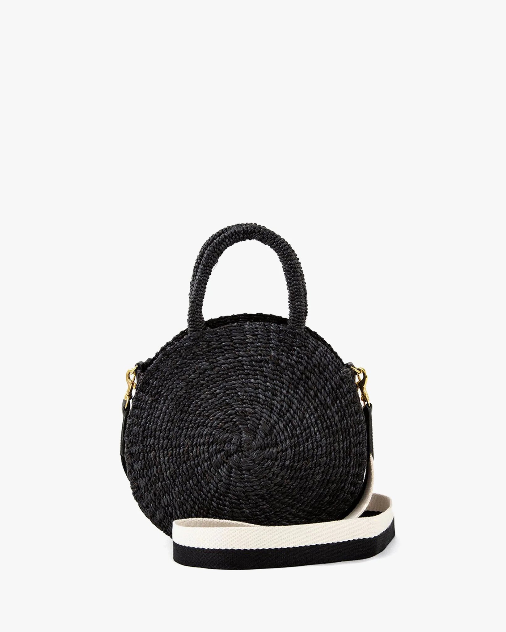 Two-Tone Crossbody Strap in Black and White