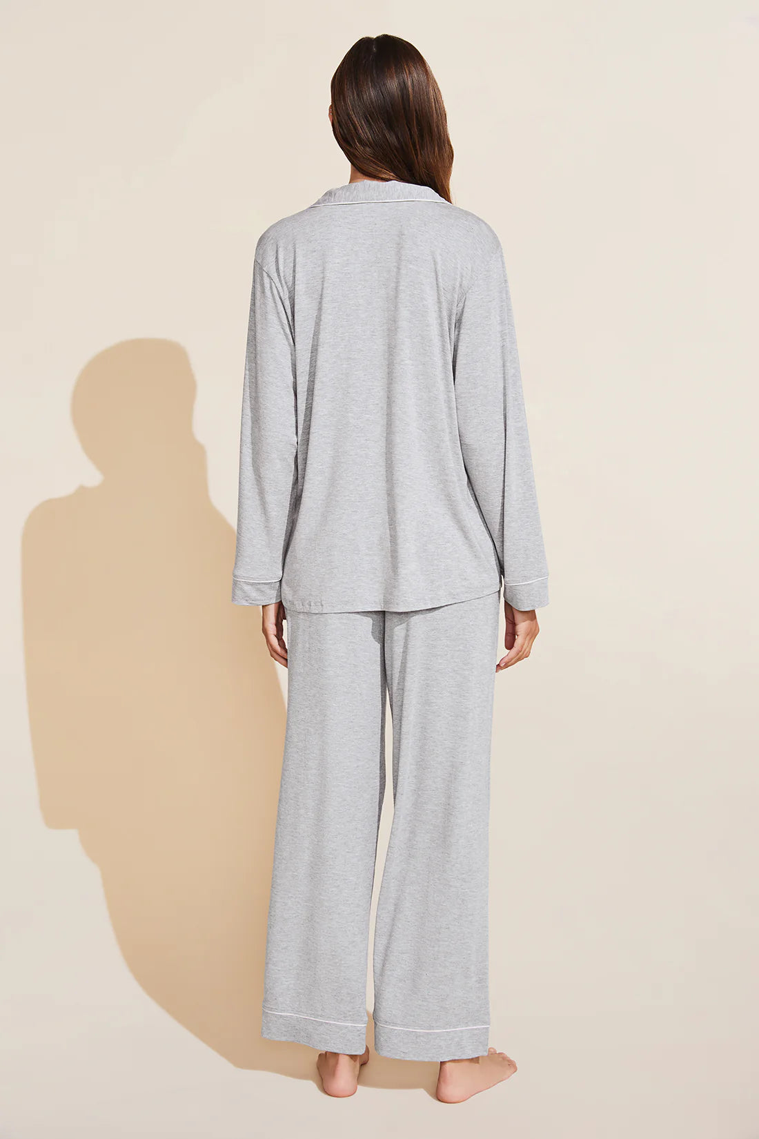 Gisele Long PJ Set in Heather Grey/Sorbet Pink