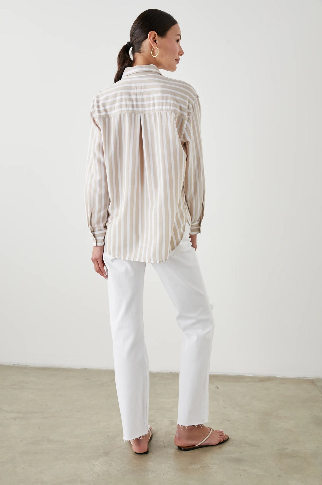 Elle Shirt in Natural Stripe