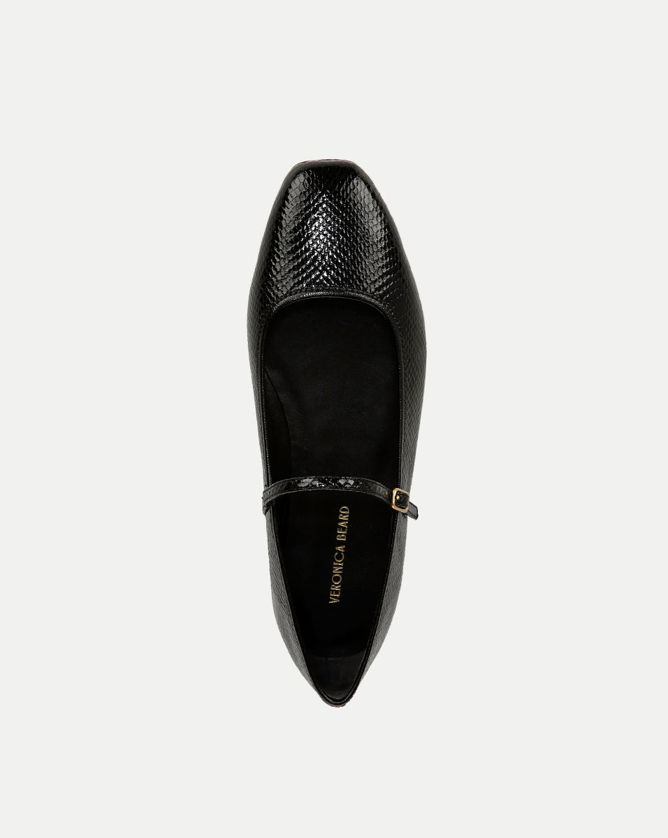 Ellie Mary Jane Flat in Black