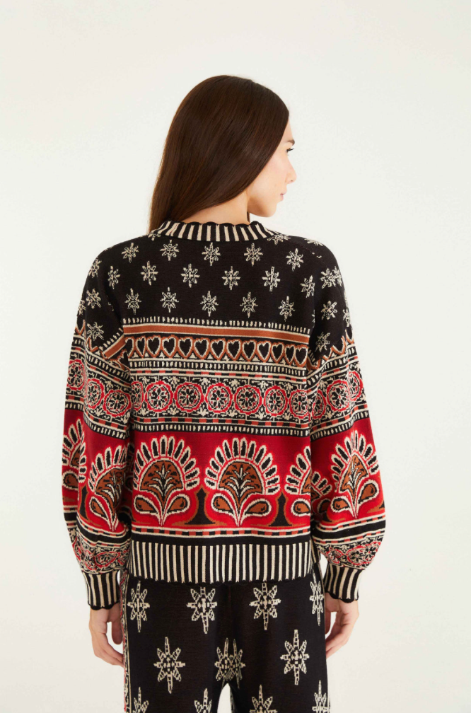 Ainika Love Coconut Groove Knit Cardigan