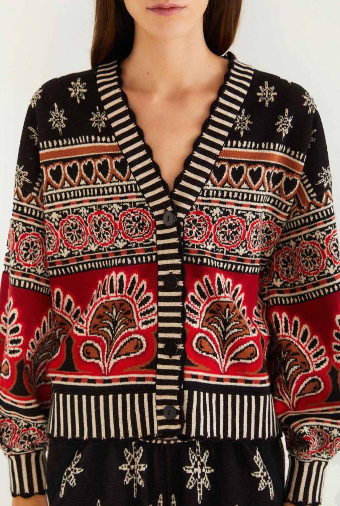 Ainika Love Coconut Groove Knit Cardigan