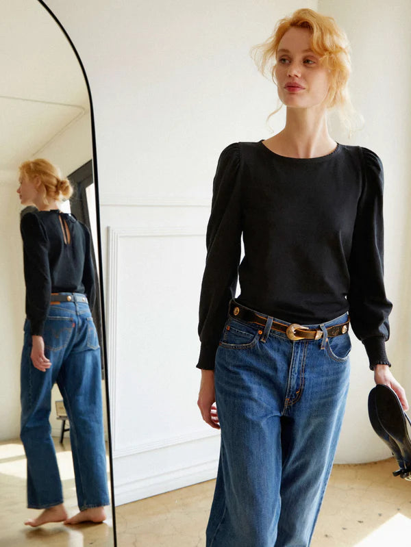 Floris Top in Jet Black