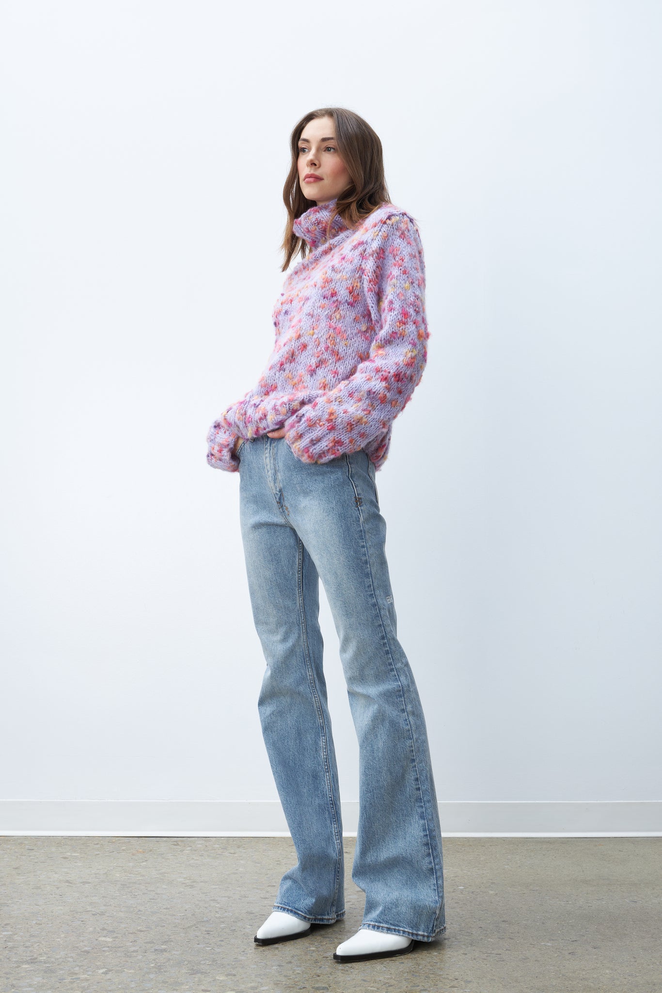 Fleur Sweater in Lilac Wildflower