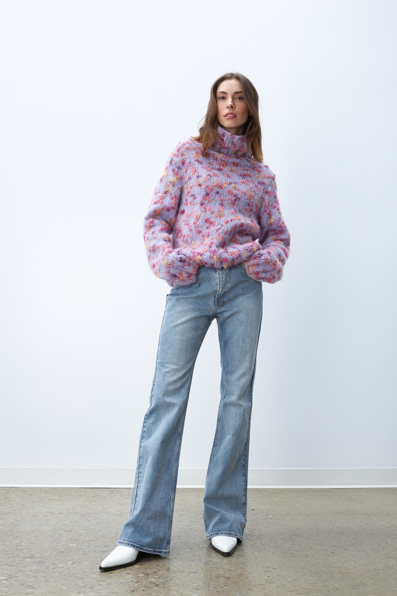 Fleur Sweater in Lilac Wildflower