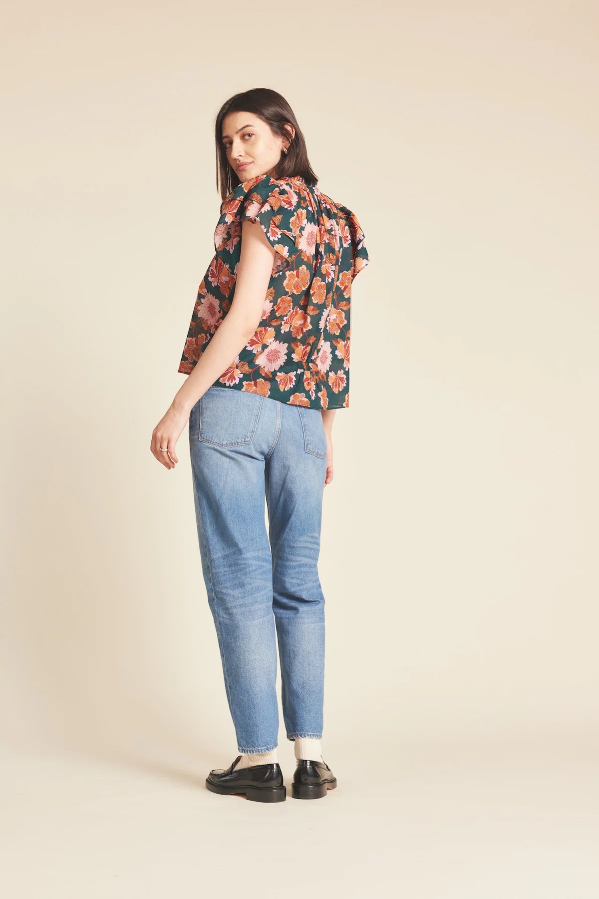Clover Blouse in Carnation Print