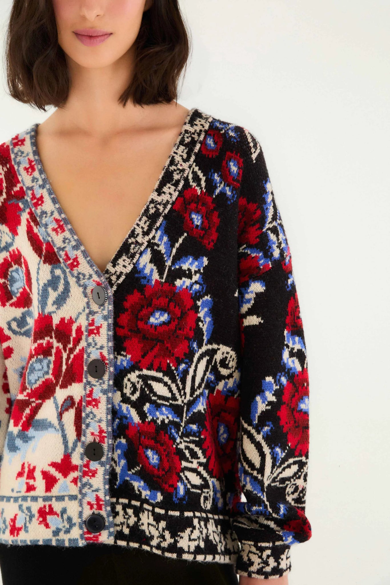 Mixed Valentina Black Knit Cardigan