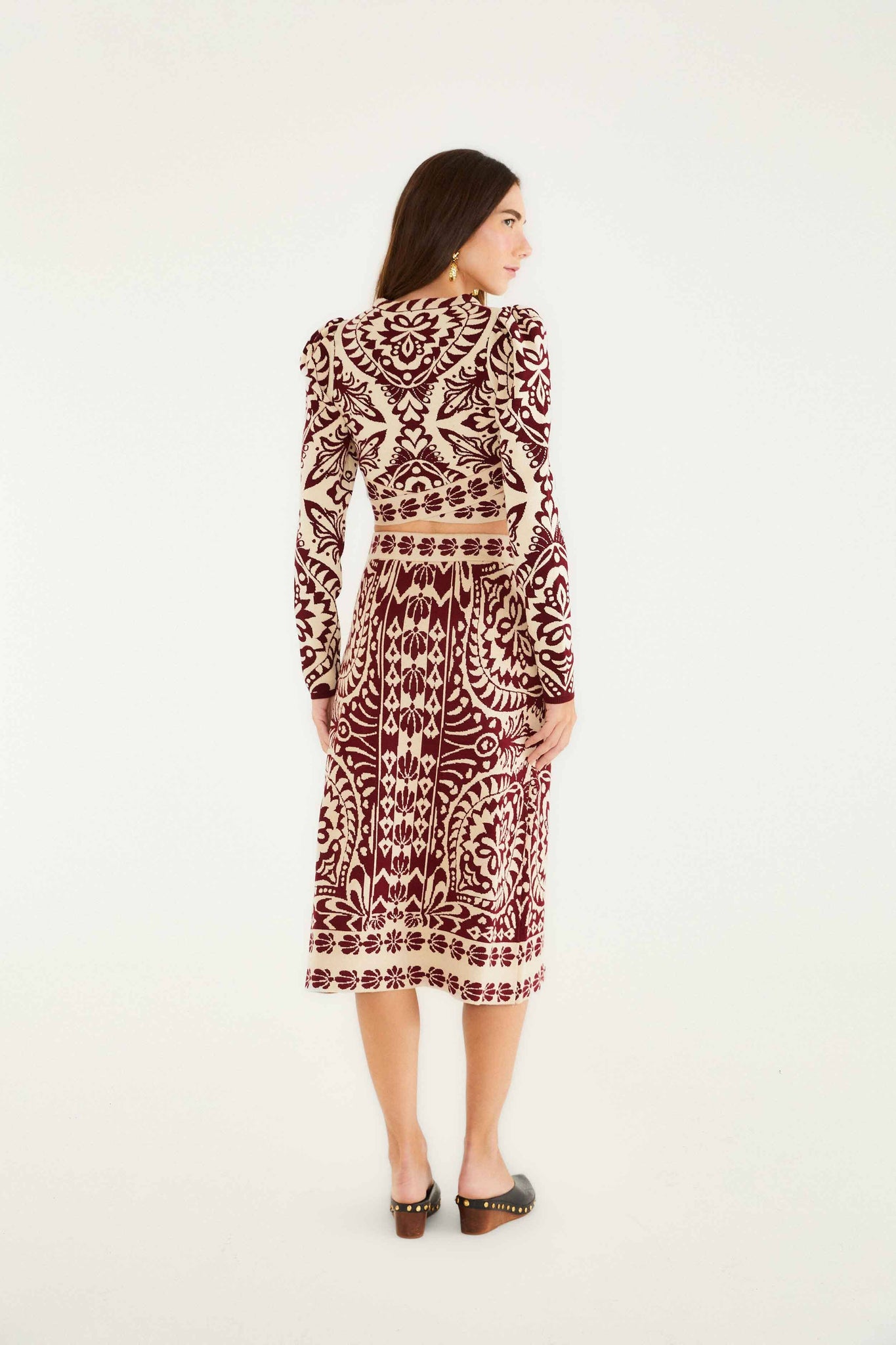 Pineapple Love Knit Midi Skirt