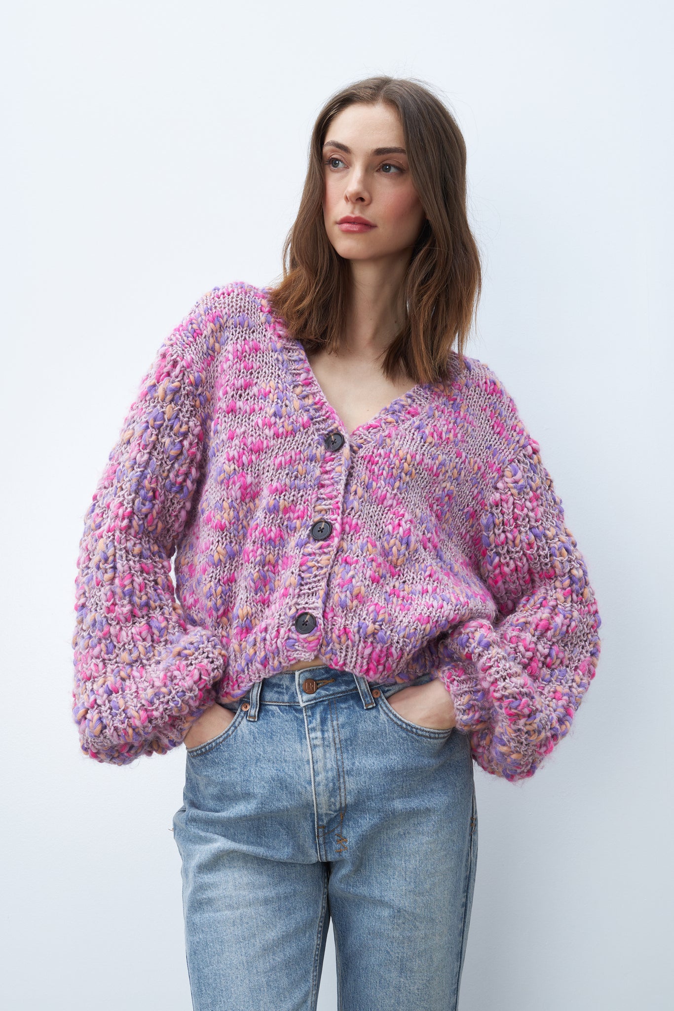 Ginny Cardigan in Taffy Twist