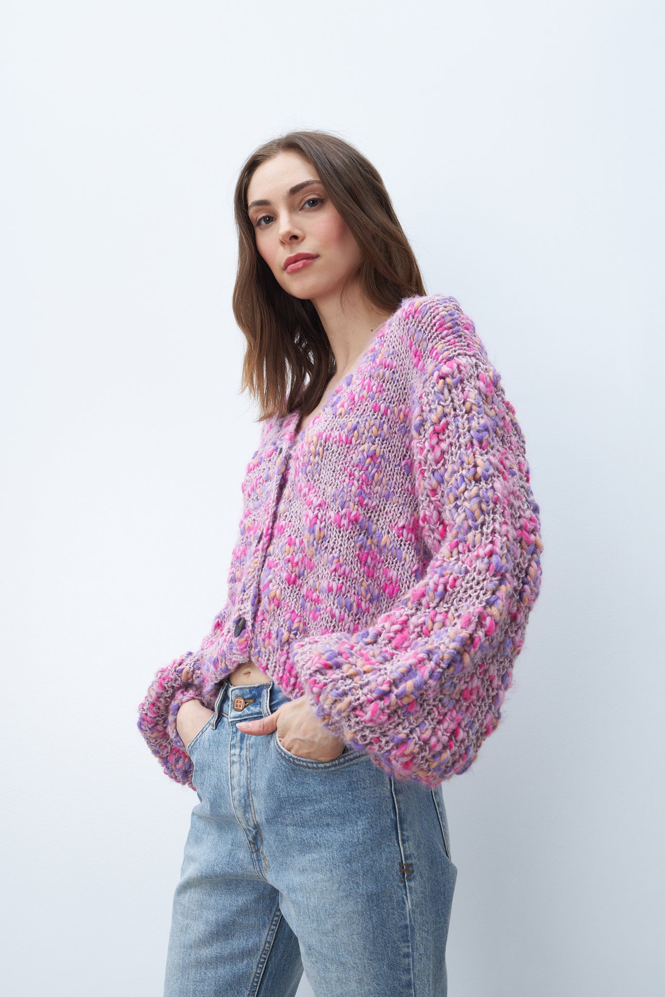 Ginny Cardigan in Taffy Twist