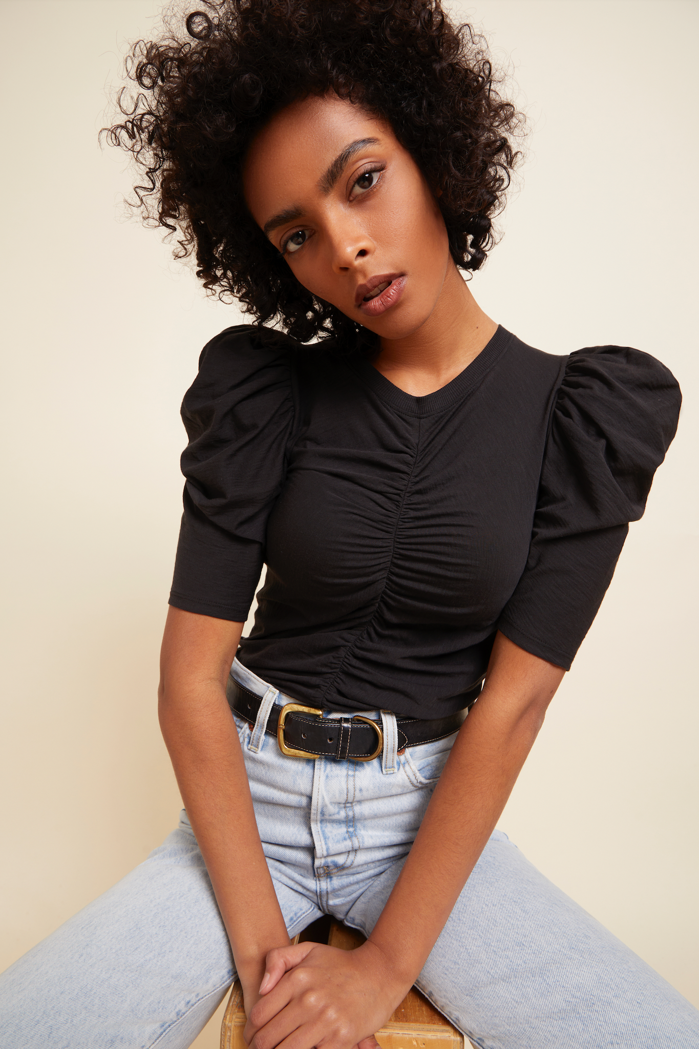 Gael Tee in Jet Black