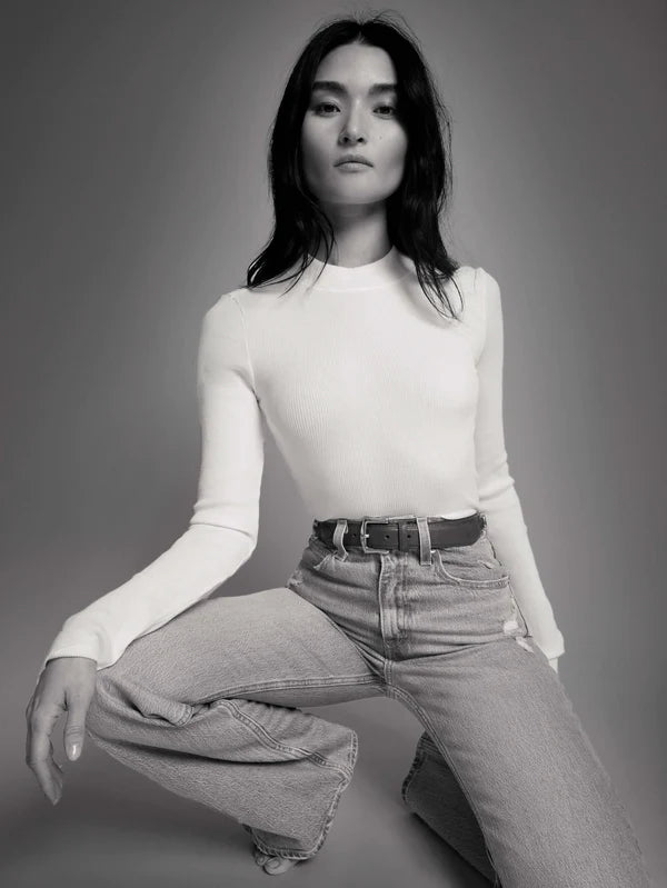 Gina Long Sleeve Top in White