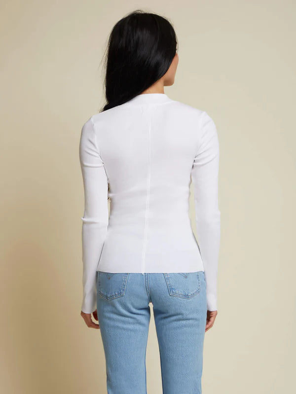 Gina Long Sleeve Top in White