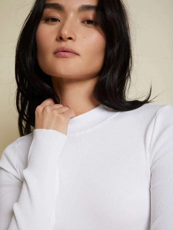 Gina Long Sleeve Top in White