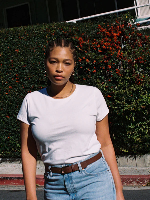 Goldie Tee in White