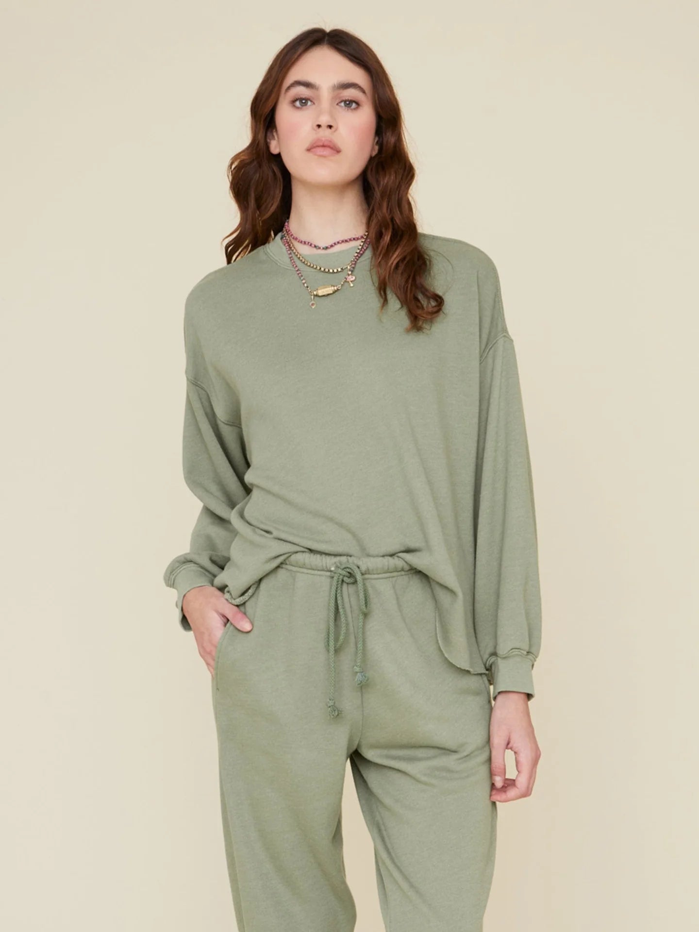 Honor Sweatshirt in Green Agate