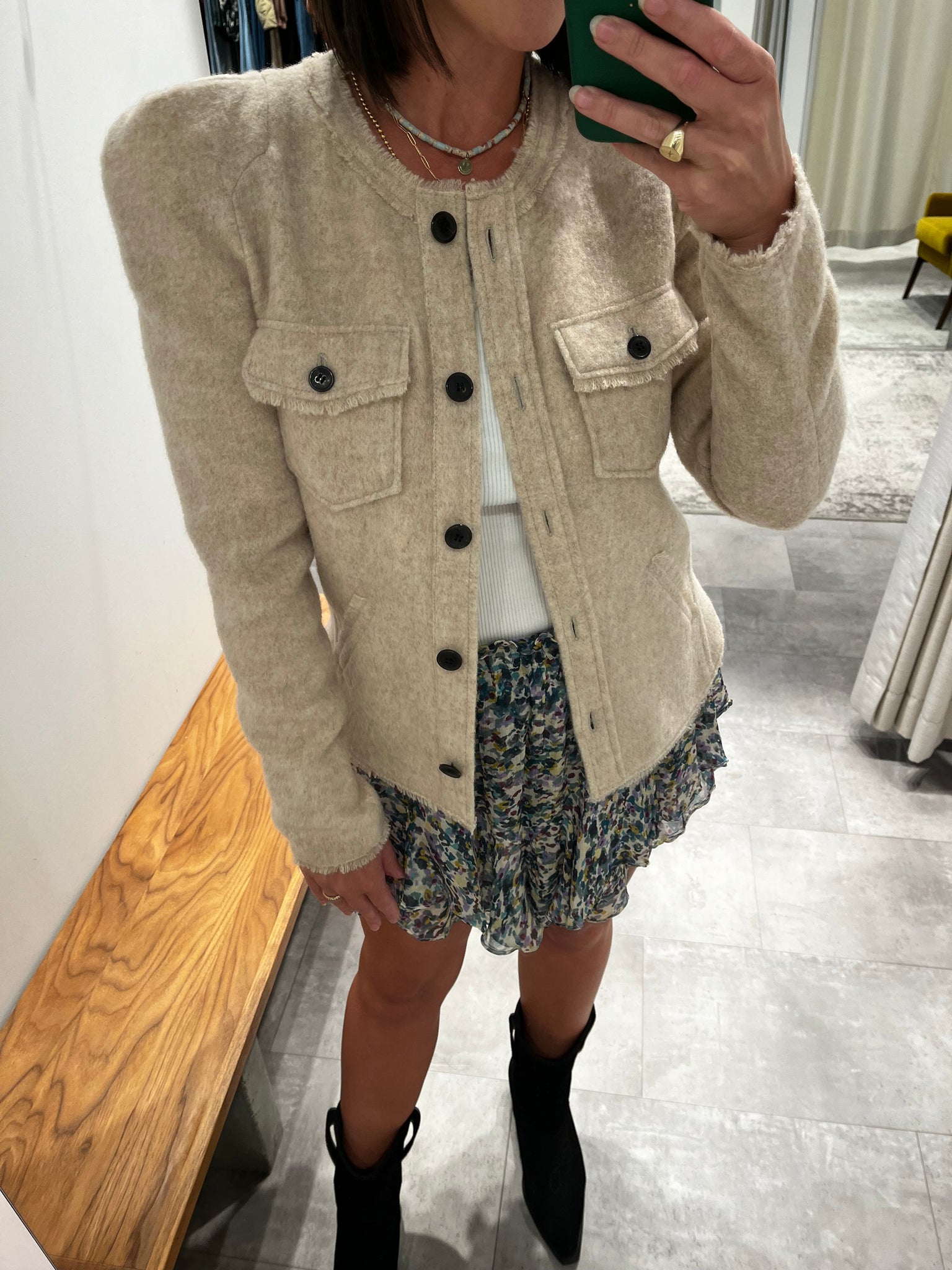 Nelly Jacket in Ecru