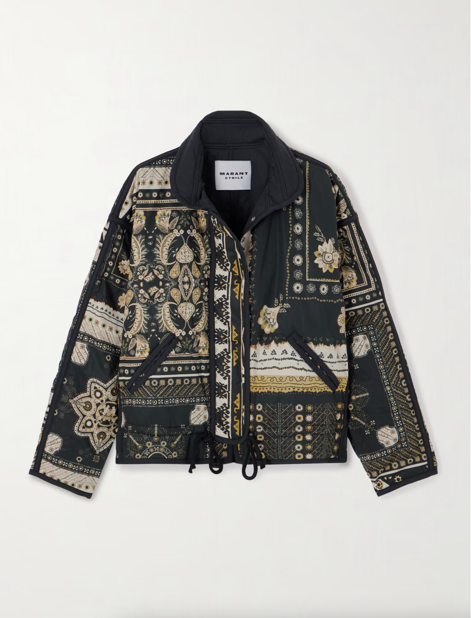 Granger Coat in Black/Ochre