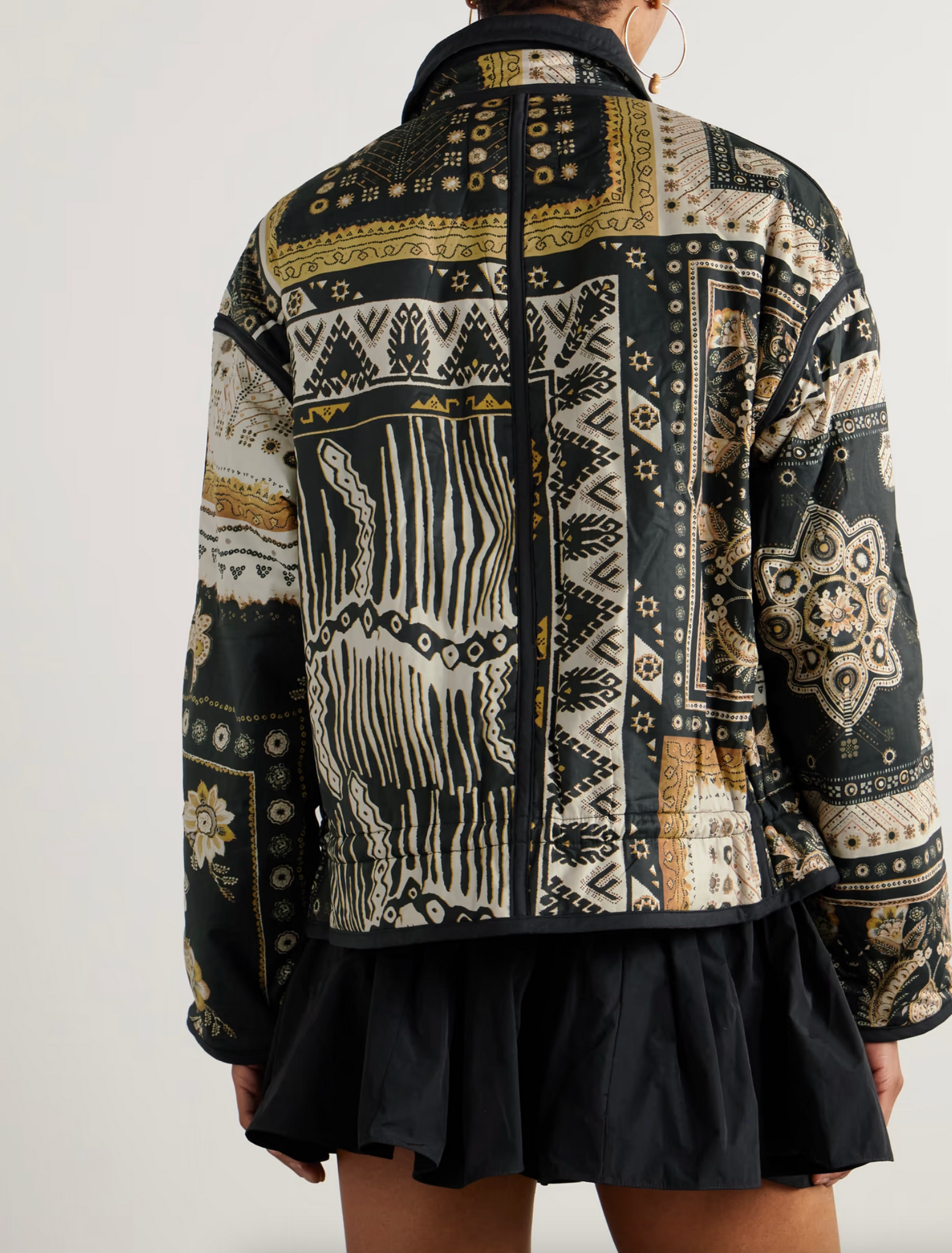 Granger Coat in Black/Ochre